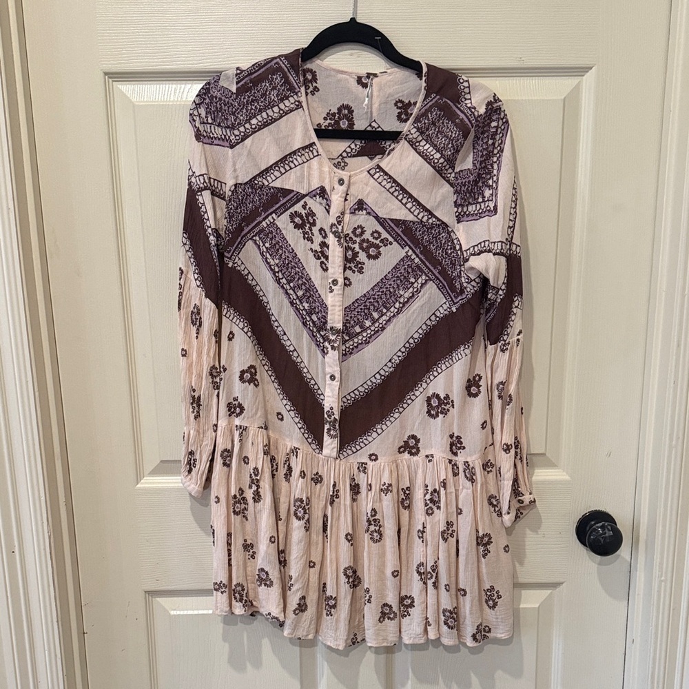 Free People From Your Heart boho floral mini dress, XS - Picture 3 of 10